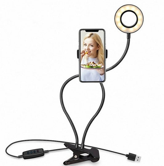360° Adjustable LED Ring Light with Phone Holder