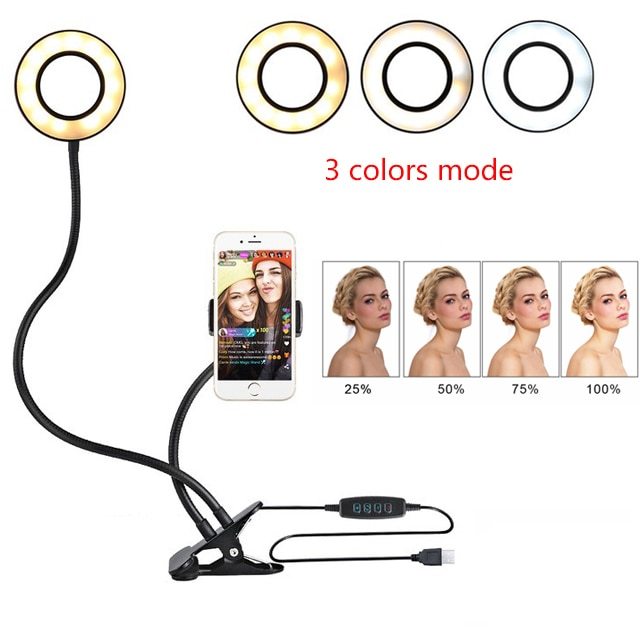 360° Adjustable LED Ring Light with Phone Holder