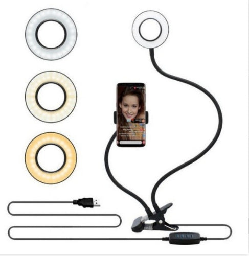 360° Adjustable LED Ring Light with Phone Holder